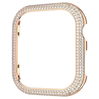 Sparkling case, For Apple Watch® Series 7, 41mm, Rose gold tone by SWAROVSKI
