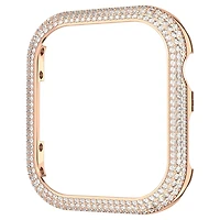 Sparkling case, For Apple Watch® Series 7, 41mm, Rose gold tone by SWAROVSKI