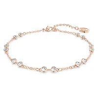 Swarovski Remix Collection strand, Round cut, White, Rose gold-tone plated by SWAROVSKI