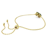 Idyllia bracelet, Mixed cuts, Clover, Green, Gold-tone plated by SWAROVSKI