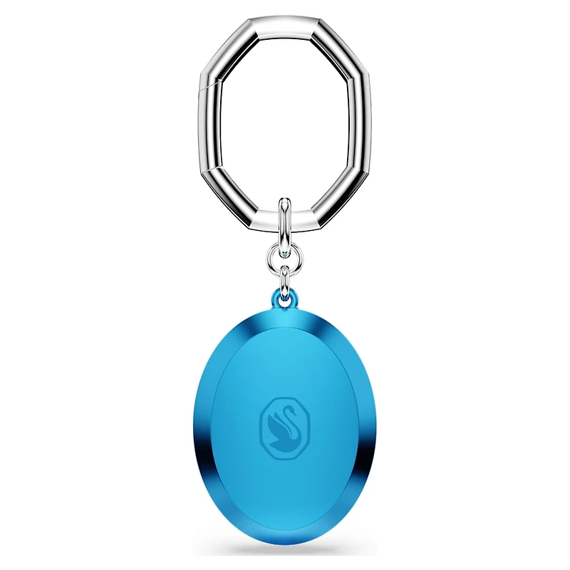 Key ring, Oval cut, Blue, Mixed metal finish by SWAROVSKI