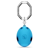 Key ring, Oval cut, Blue, Mixed metal finish by SWAROVSKI