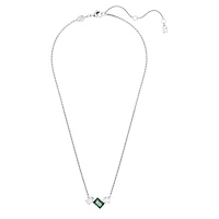 Mesmera pendant, Mixed cuts, Green, Rhodium plated by SWAROVSKI