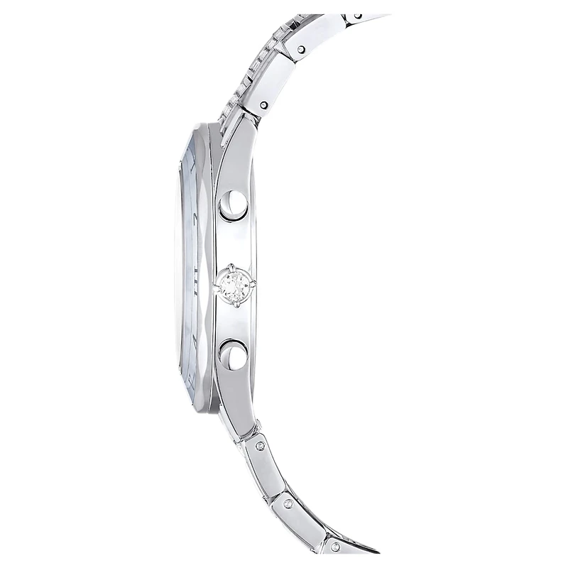 Dextera lux watch, Swiss Made, Metal bracelet, Silver tone, Stainless Steel by SWAROVSKI