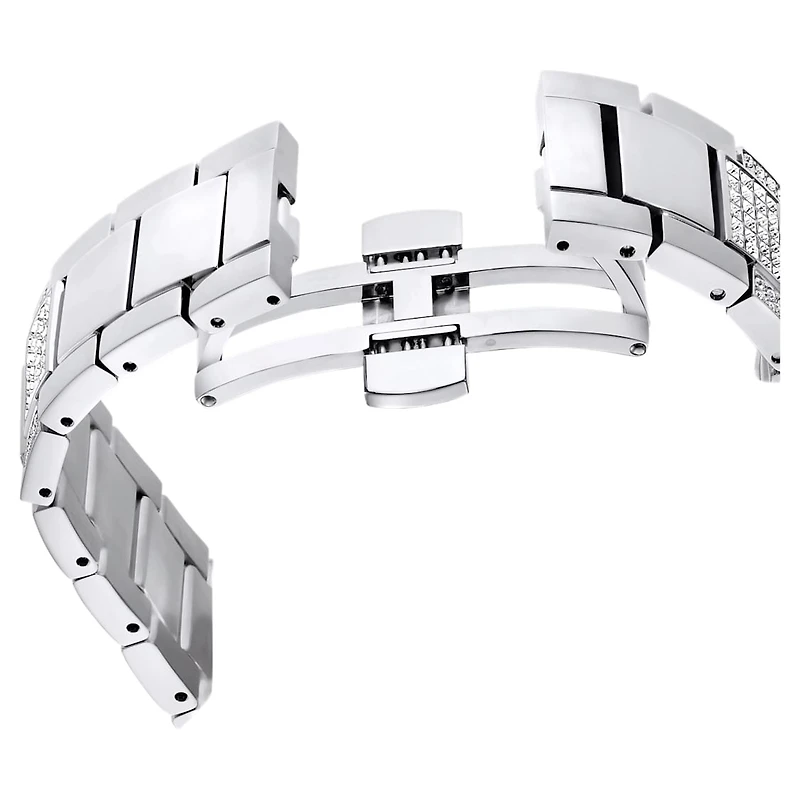 Dextera lux watch, Swiss Made, Metal bracelet, Silver tone, Stainless Steel by SWAROVSKI