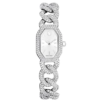 Dextera chain watch, Swiss Made, Crystal bracelet, Silver Tone, Stainless steel by SWAROVSKI
