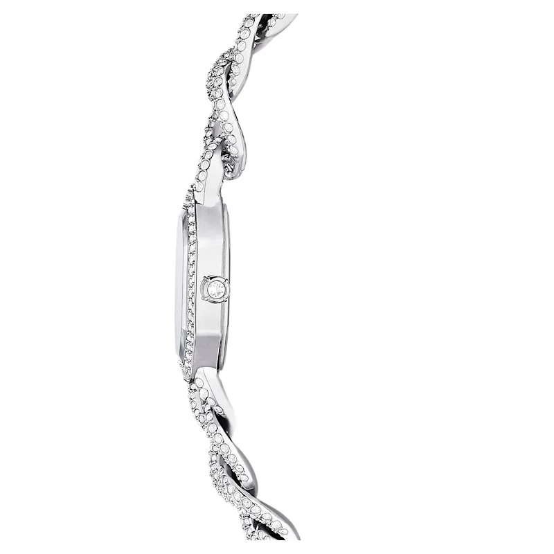 Dextera chain watch, Swiss Made, Crystal bracelet, Silver Tone, Stainless steel by SWAROVSKI