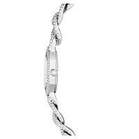 Dextera chain watch, Swiss Made, Crystal bracelet, Silver Tone, Stainless steel by SWAROVSKI