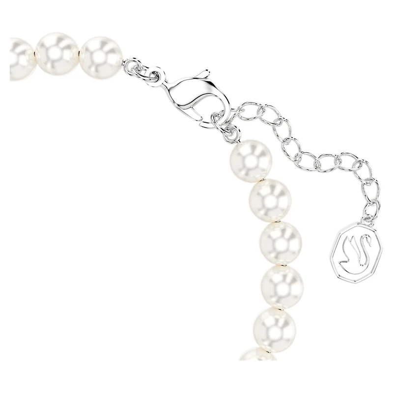 Swarovski Remix Collection strand, Crystal pearl, White, Rhodium plated by SWAROVSKI