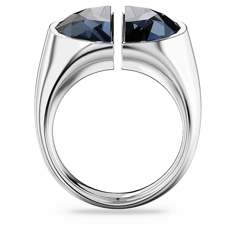 Lucent cocktail ring, Gray, Rhodium plated by SWAROVSKI