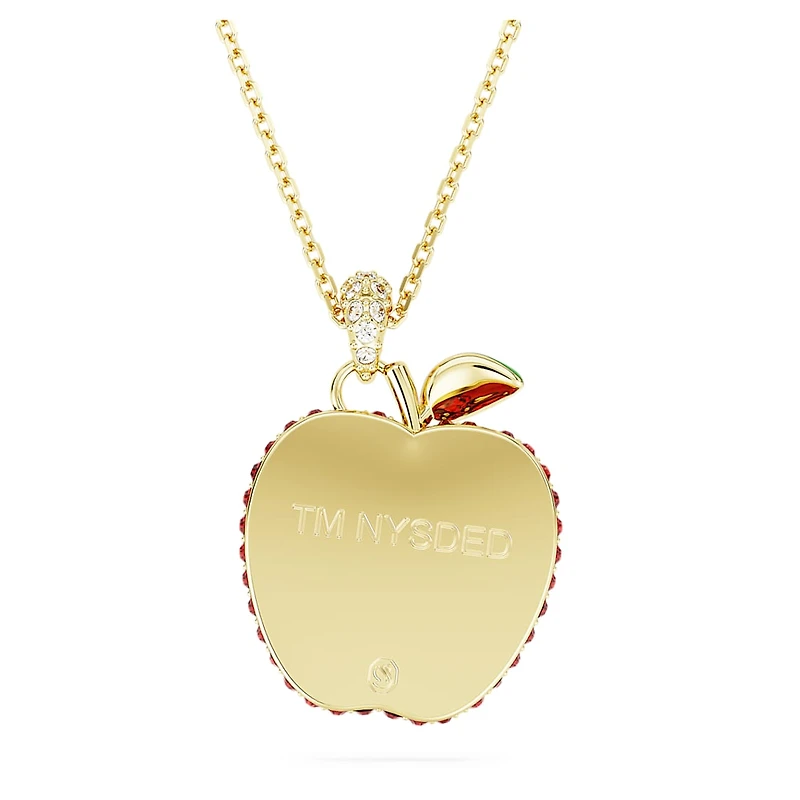 I LOVE NY pendant, Red, Gold-tone plated by SWAROVSKI