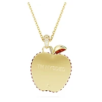 I LOVE NY pendant, Red, Gold-tone plated by SWAROVSKI