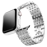 Princess strap, For Apple Watch® 40 mm & 41mm, Silver Tone, Stainless steel by SWAROVSKI