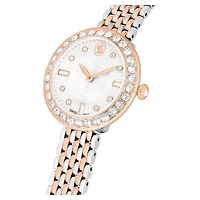 Matrix tennis 7-link watch, Swiss Made, Metal bracelet, Rose gold tone