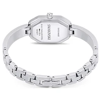 Dextera bangle watch, Swiss Made, Metal bracelet, Silver Tone, Stainless steel by SWAROVSKI