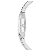 Dextera bangle watch, Swiss Made, Metal bracelet, Silver Tone, Stainless steel by SWAROVSKI