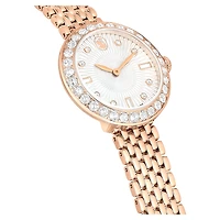 Matrix tennis 7-link watch, Swiss Made, Metal bracelet, Rose gold tone