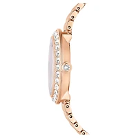 Matrix tennis 7-link watch, Swiss Made, Metal bracelet, Rose gold tone
