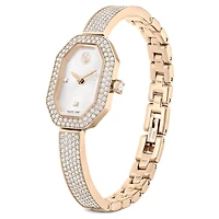 Dextera bangle watch, Swiss Made, Metal bracelet, Gold tone
