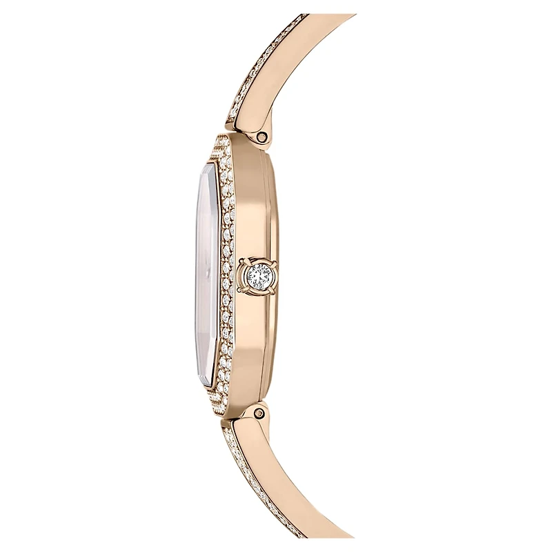 Dextera bangle watch, Swiss Made, Metal bracelet, Gold tone
