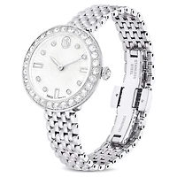 Matrix tennis 7-link watch, Swiss Made, Metal bracelet, Silver Tone, Stainless steel by SWAROVSKI