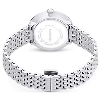 Matrix tennis 7-link watch, Swiss Made, Metal bracelet, Silver Tone, Stainless steel by SWAROVSKI