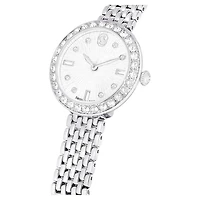 Matrix tennis 7-link watch, Swiss Made, Metal bracelet, Silver Tone, Stainless steel by SWAROVSKI