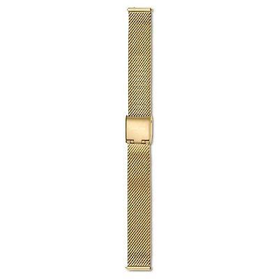 Watch strap, 13 mm (0.51") width, Metal, Gold tone
