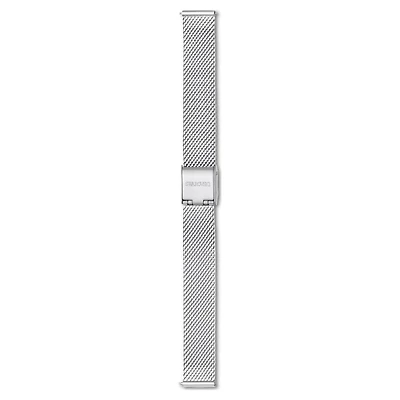 Watch strap, 13 mm (0.51") width, Metal, Silver Tone, Stainless steel by SWAROVSKI