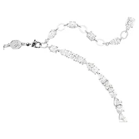 Mesmera set, Mixed cuts, White, Rhodium plated by SWAROVSKI