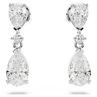 Mesmera set, Mixed cuts, White, Rhodium plated by SWAROVSKI