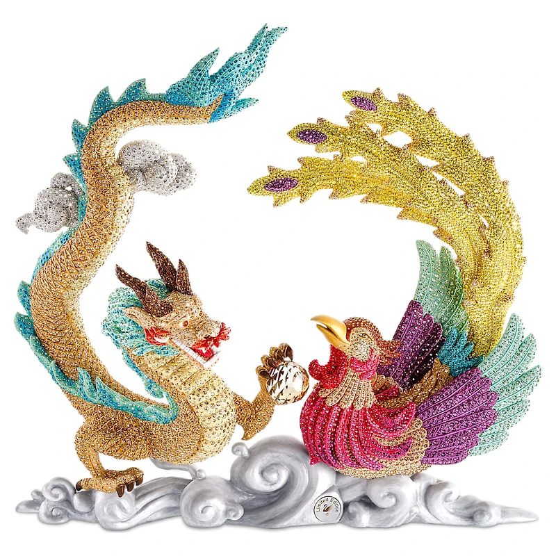 Crystal Myriad Dragon and Phoenix by SWAROVSKI