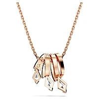 Dragon & Phoenix pendant, Dragon’s claw, White, Rose gold-tone plated by SWAROVSKI
