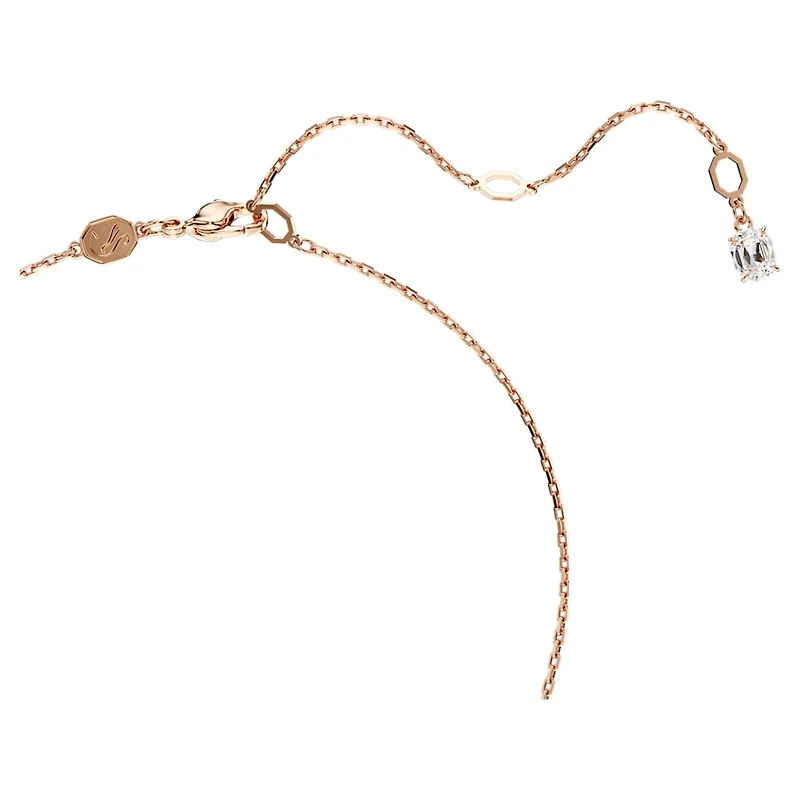 Dragon & Phoenix pendant, Dragon’s claw, White, Rose gold-tone plated by SWAROVSKI