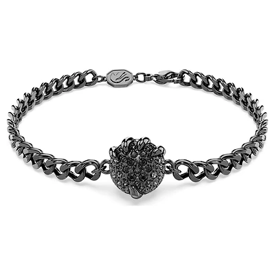 Dragon & Phoenix bracelet, Dragon’s claw, Black, Ruthenium plated by SWAROVSKI