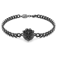Dragon & Phoenix bracelet, Dragon’s claw, Black, Ruthenium plated by SWAROVSKI