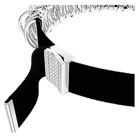 Hyperbola choker, Green, Rhodium plated by SWAROVSKI