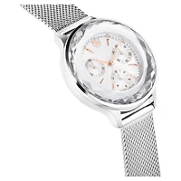 Nova chrono watch, Swiss Made, Metal bracelet, Silver tone, Stainless Steel by SWAROVSKI