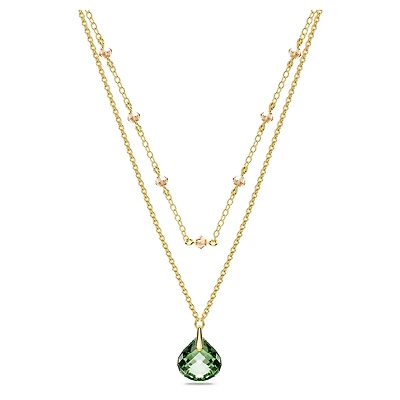 Tessa pendant, Green, Gold-tone plated by SWAROVSKI