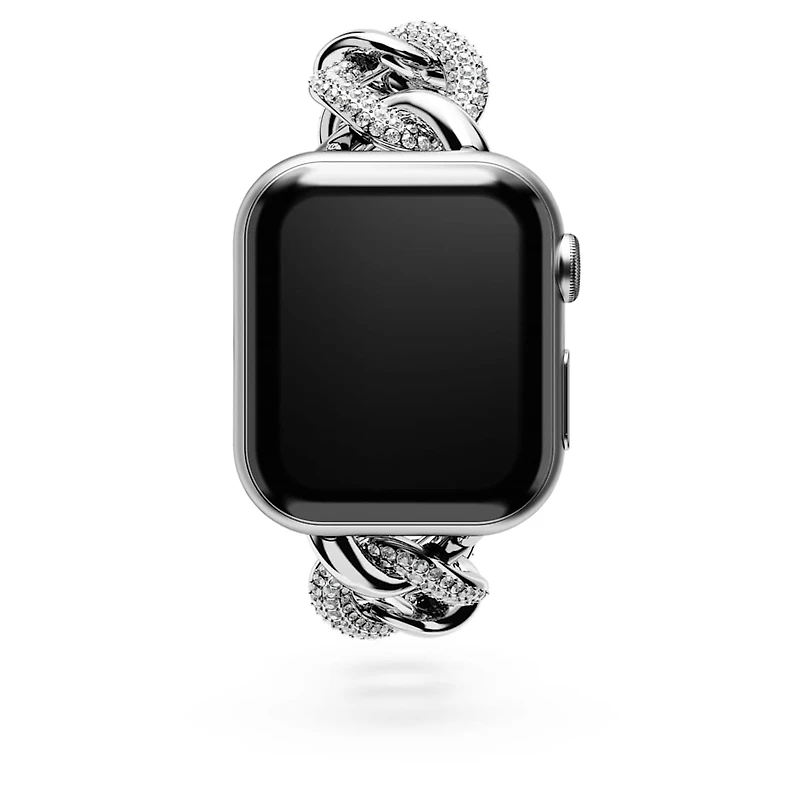 Chain strap, For Apple Watch® 40 mm & 41mm, Silver tone, Stainless steel by SWAROVSKI