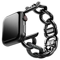 Chain strap, For Apple Watch® 40mm & 41mm, Black, Black finish by SWAROVSKI