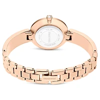 Illumina watch, Swiss Made, Crystal bracelet, Pink, Rose gold-tone finish by SWAROVSKI