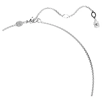 Hyperbola pendant, Mixed cuts, Infinity, White, Rhodium plated by SWAROVSKI
