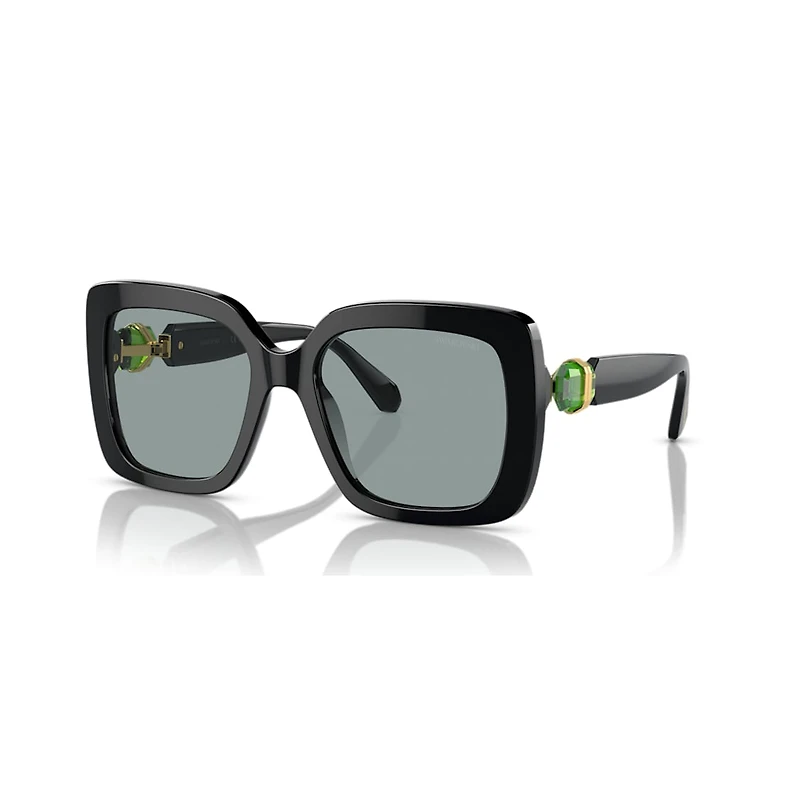 Sunglasses, Oversized, Square shape, SK6001, Black by SWAROVSKI
