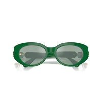 Sunglasses, Cat-Eye shape, SK6002, Green by SWAROVSKI
