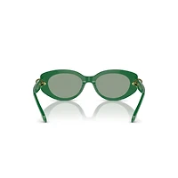 Sunglasses, Cat-Eye shape, SK6002, Green by SWAROVSKI