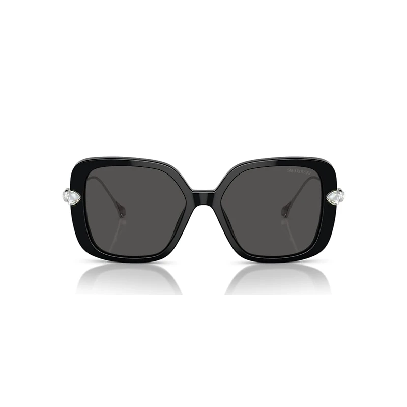 Sunglasses, Oversized, Square shape, SK6011, Black by SWAROVSKI