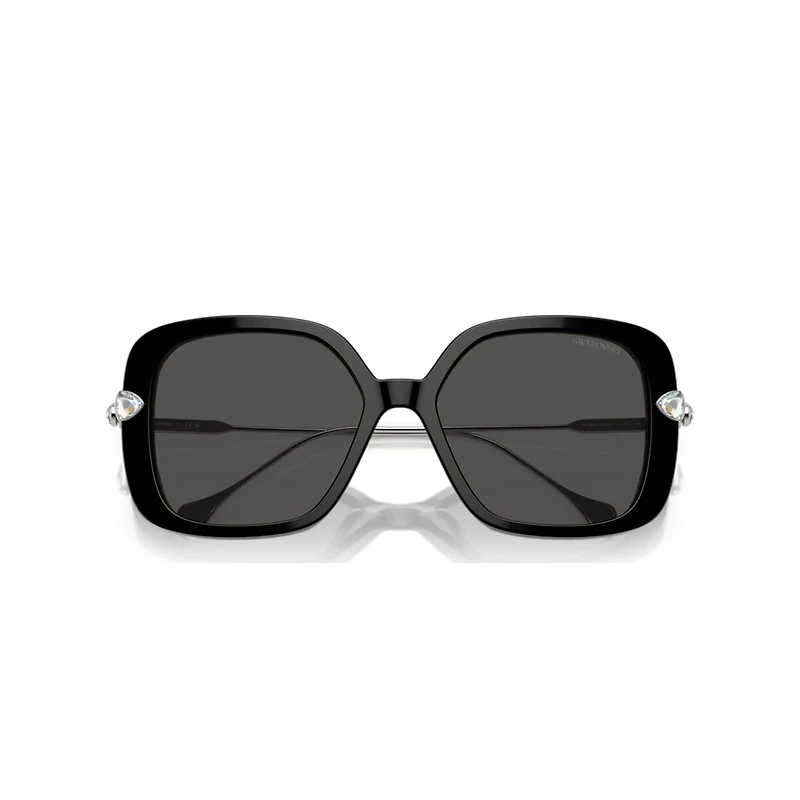 Sunglasses, Oversized, Square shape, SK6011, Black by SWAROVSKI