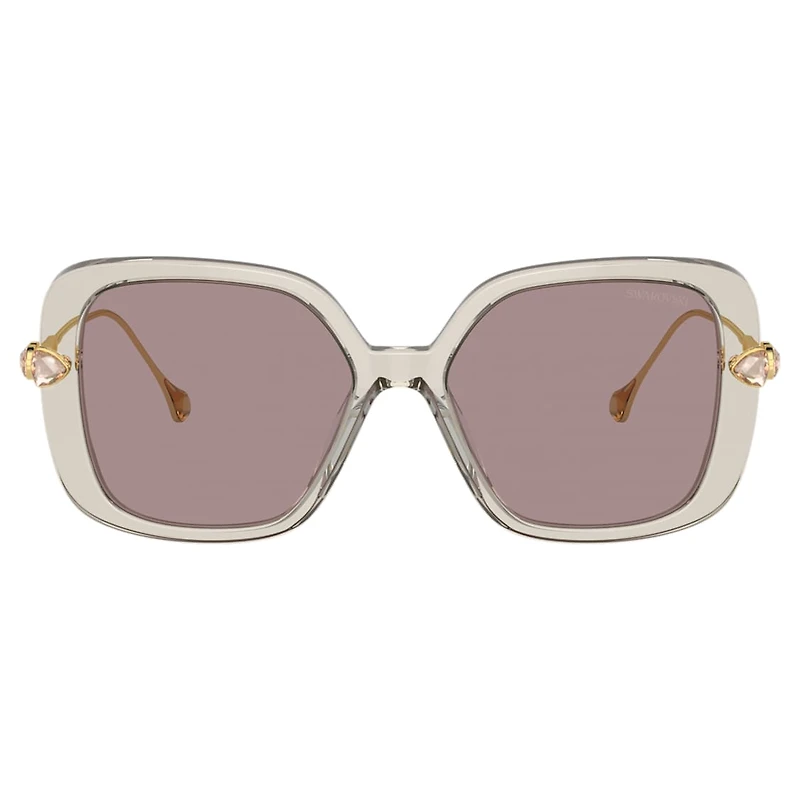 Sunglasses, Oversized, Square shape, SK6011, Purple by SWAROVSKI