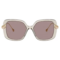 Sunglasses, Oversized, Square shape, SK6011, Purple by SWAROVSKI